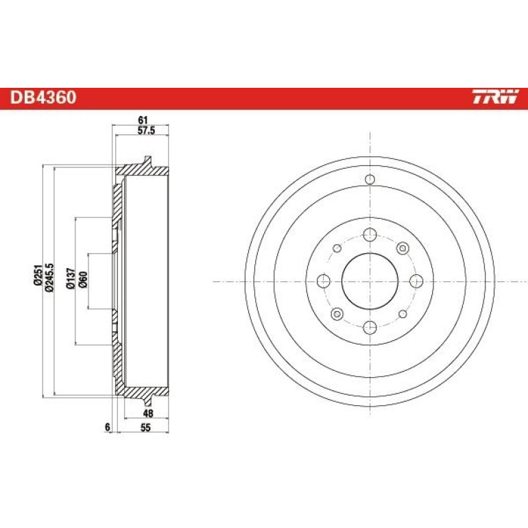 Bremstrommel DB4360