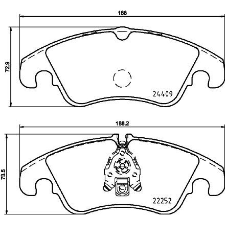 Bremsbelagsatz, Scheibenbremse 8DB 355 023-221