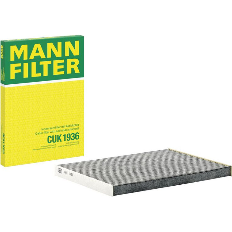 MANN-FILTER CUK 1936 Innenraumfilter, Aktivkohlefilter MANN-FILTER CUK 1936 Innenraumfilter, Aktivkohlefilter
