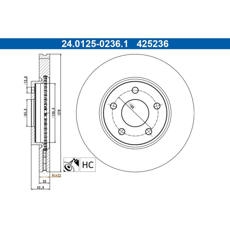 Bremsscheibe 24.0125-0236.1