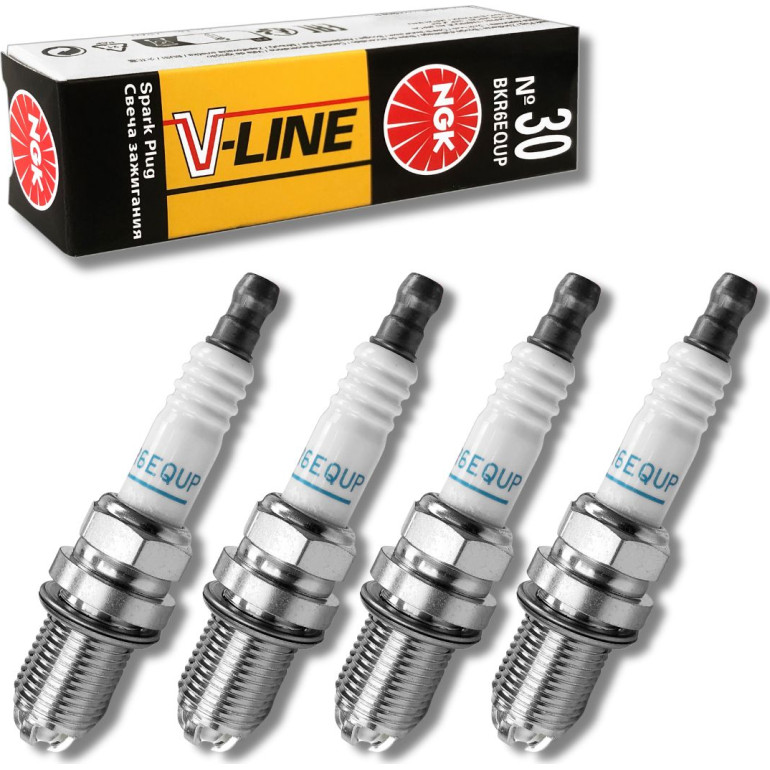 4x NGK V-Line 6343 Zündkerze M14 x 1,25, BKR6EQUP 4x NGK V-Line 6343 Zündkerze M14 x 1,25, BKR6EQUP