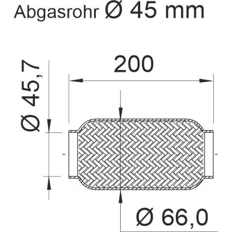 Flexrohr, Abgasanlage 460019 Flexrohr, Abgasanlage 460019