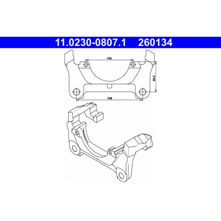 Halter, Bremssattel 11.0230-0807.1 Halter, Bremssattel 11.0230-0807.1
