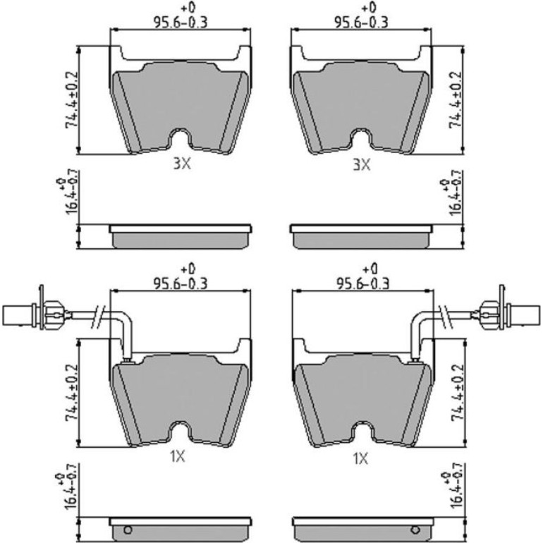 Bremsbelagsatz, Scheibenbremse FDB4165 Bremsbelagsatz, Scheibenbremse FDB4165