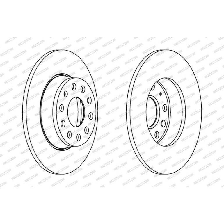 FERODO PREMIER Coat+ disc DDF1895C Bremsscheibe 272x10mm, 9, voll, beschichtet FERODO PREMIER Coat+ disc DDF1895C Bremsscheibe 272x10mm, 9, voll, beschichtet