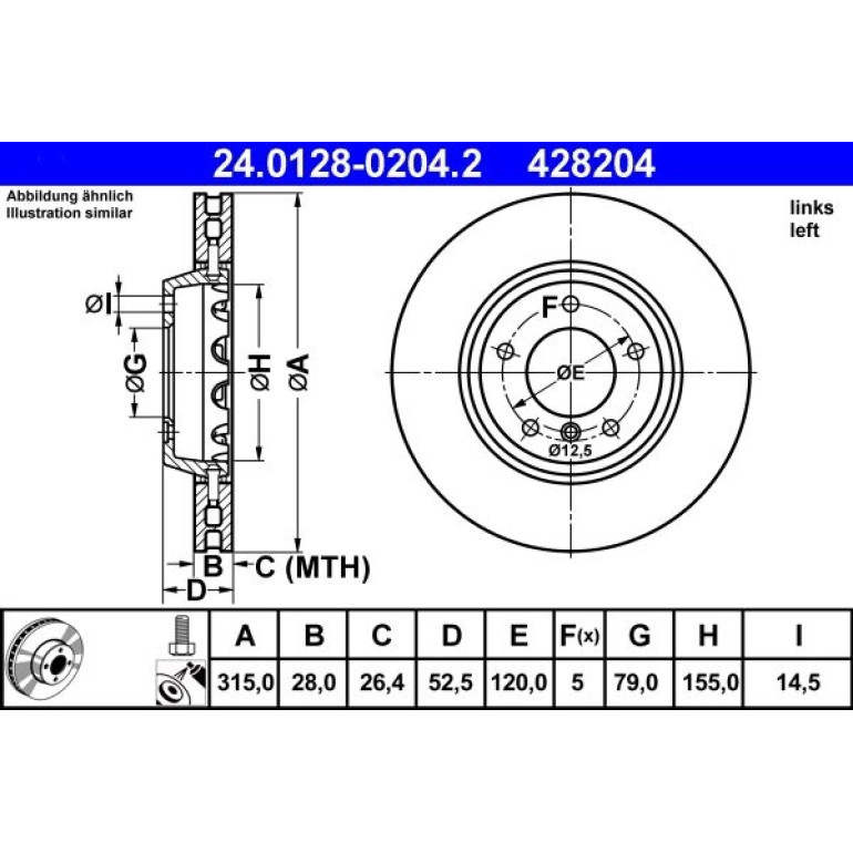 Bremsscheibe 24.0128-0204.2