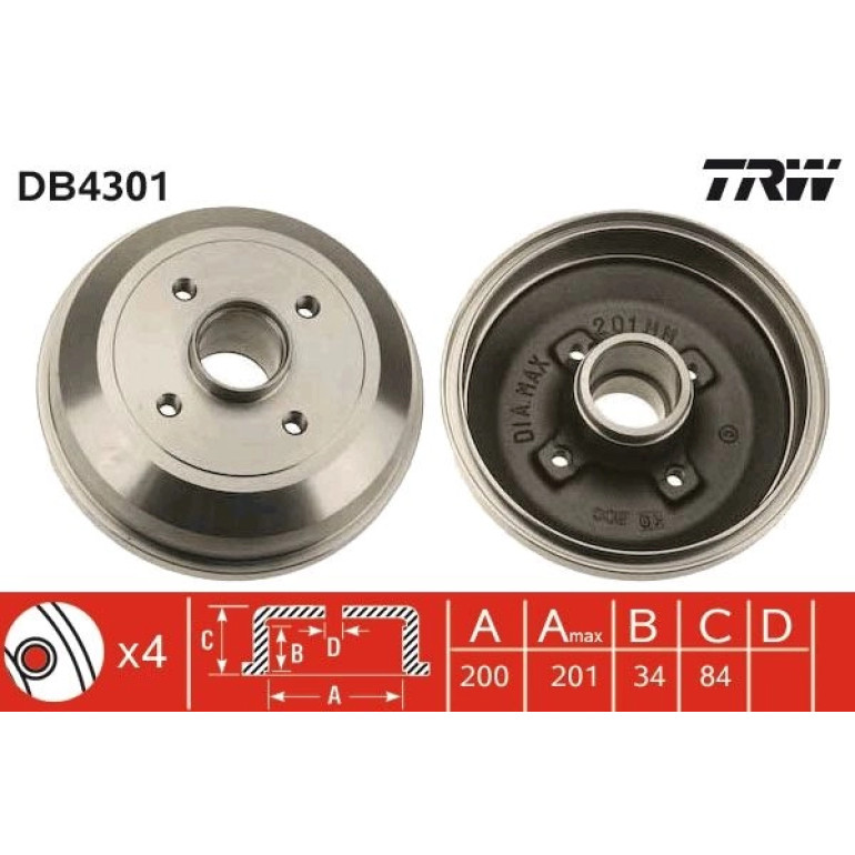 Bremstrommel DB4301