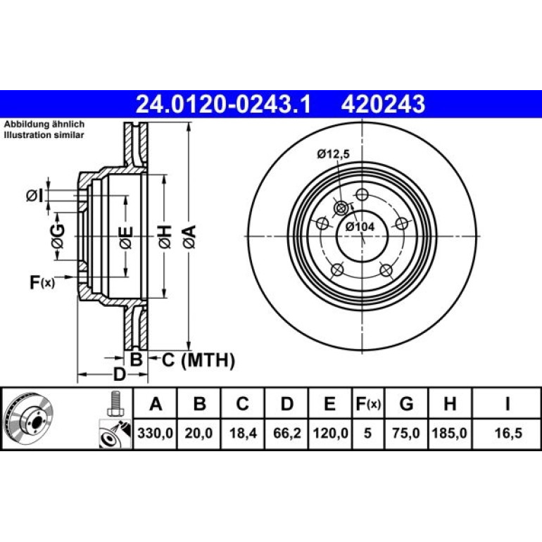 Bremsscheibe 24.0120-0243.1