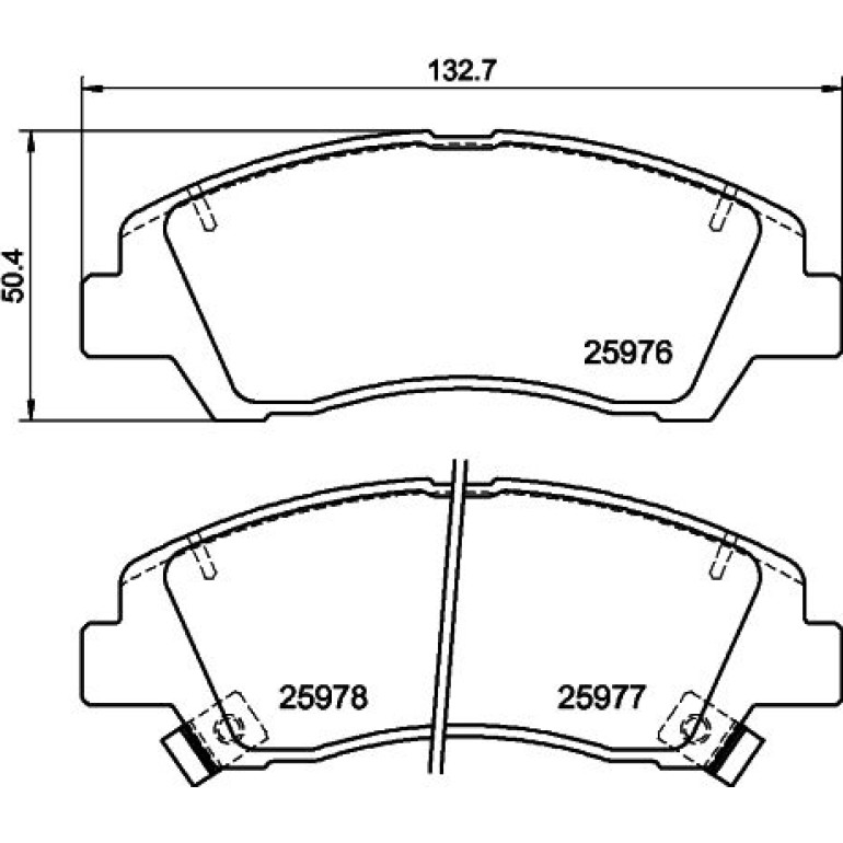 Bremsbelagsatz, Scheibenbremse 8DB 355 023-001 Bremsbelagsatz, Scheibenbremse 8DB 355 023-001