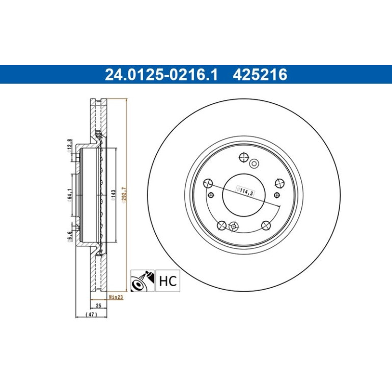 Bremsscheibe 24.0125-0216.1
