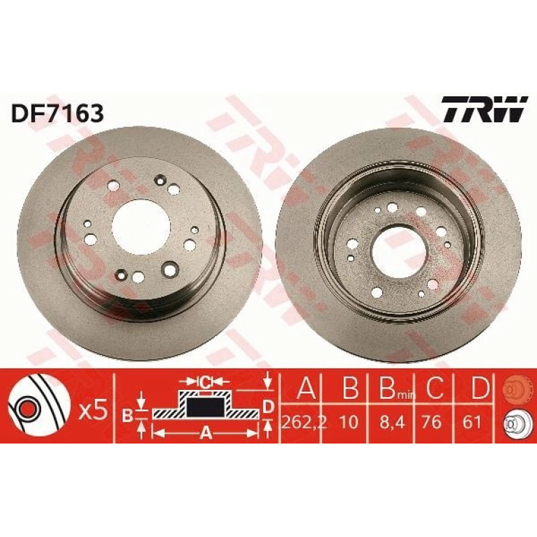 Bremsscheibe DF7163 Bremsscheibe DF7163