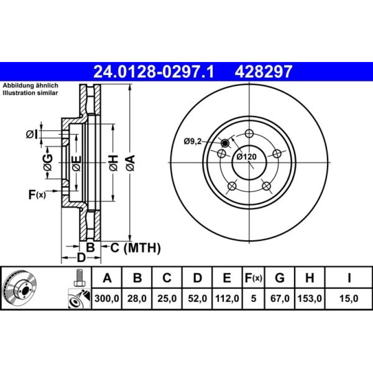 Bremsscheibe 24.0128-0297.1