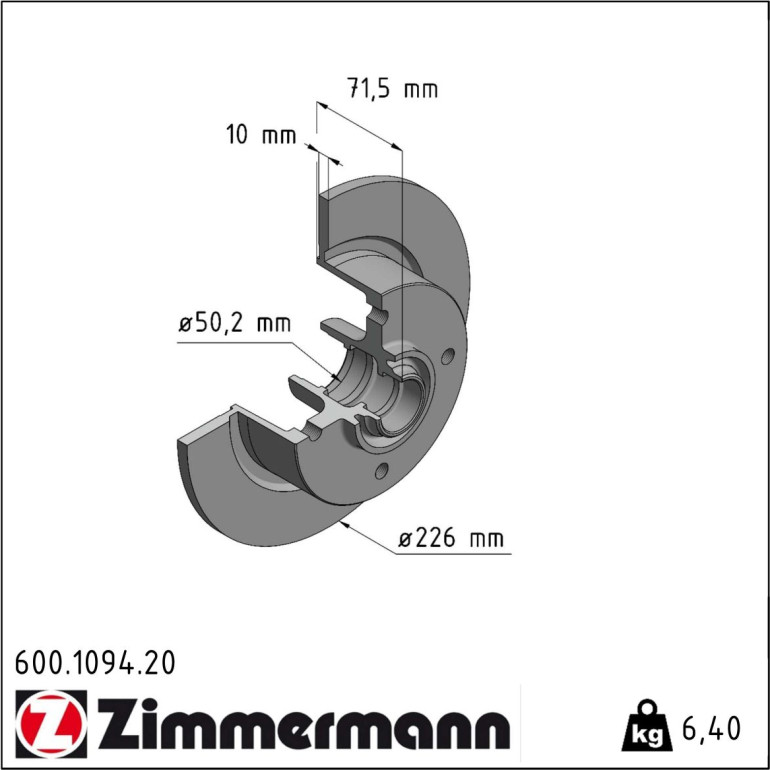 Bremsscheibe 600.1094.20 Bremsscheibe 600.1094.20
