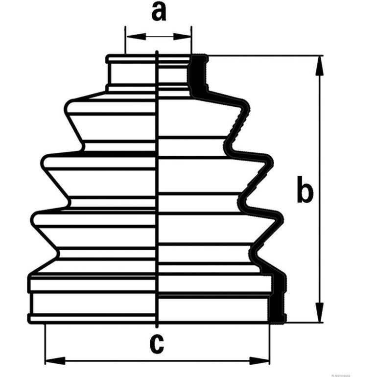 Faltenbalgsatz, Antriebswelle J2863002