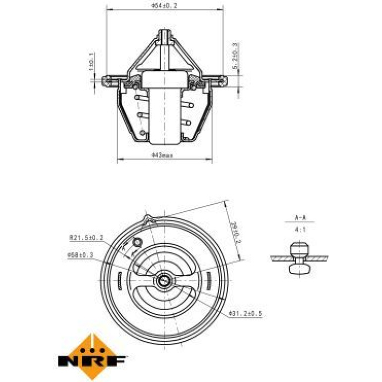 Thermostat, Kühlmittel 725196 Thermostat, Kühlmittel 725196