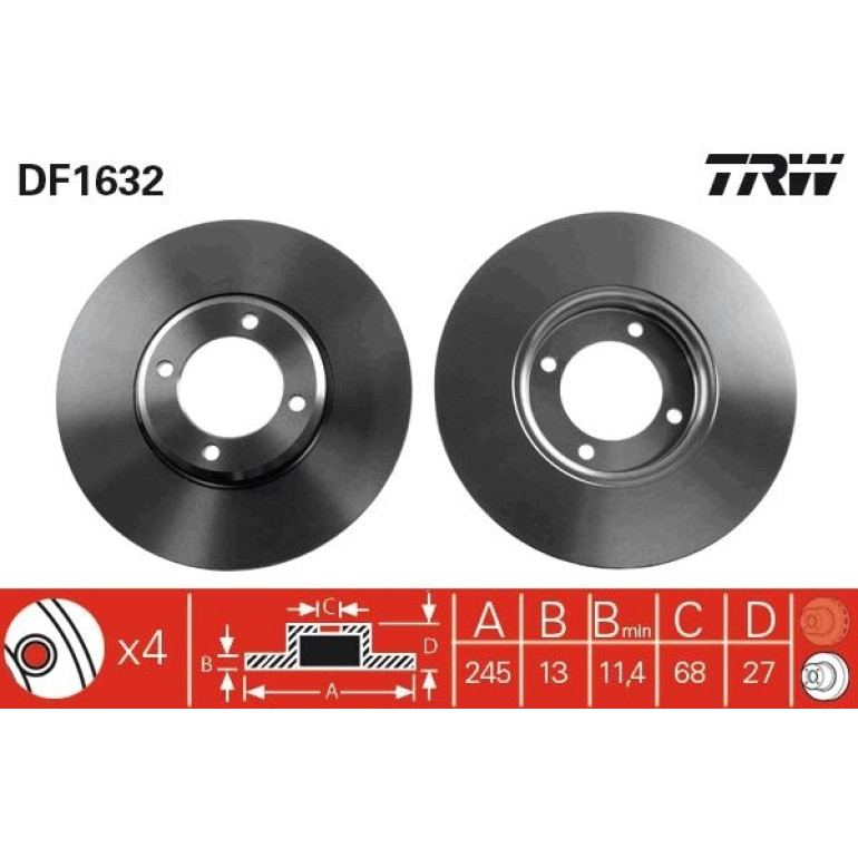 Bremsscheibe DF1632 Bremsscheibe DF1632