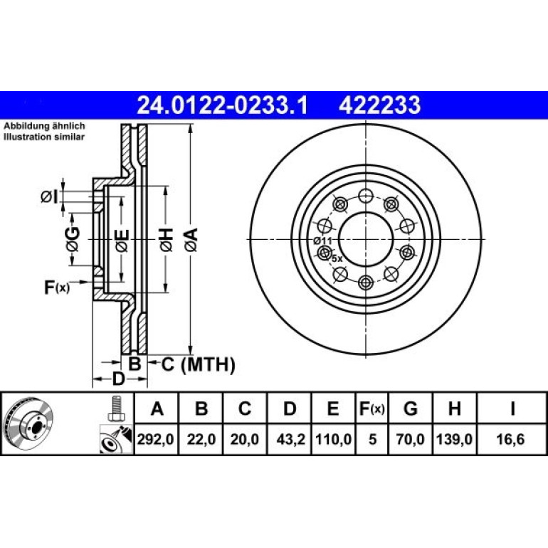 Bremsscheibe 24.0122-0233.1