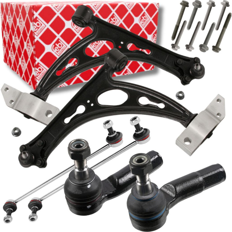 FEBI QUERLENKER-REP.-SATZ + Koppelstange VORNE für VW TOURAN CADDY SKODA OCTAVIA (40103+40104+24122+37593+37594) FEBI QUERLENKER-REP.-SATZ + Koppelstange VORNE für VW TOURAN CADDY SKODA OCTAVIA (40103+40104+24122+37593+37594)