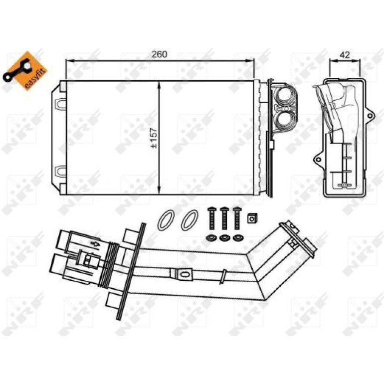 Wärmetauscher, Innenraumheizung 54280 Wärmetauscher, Innenraumheizung 54280
