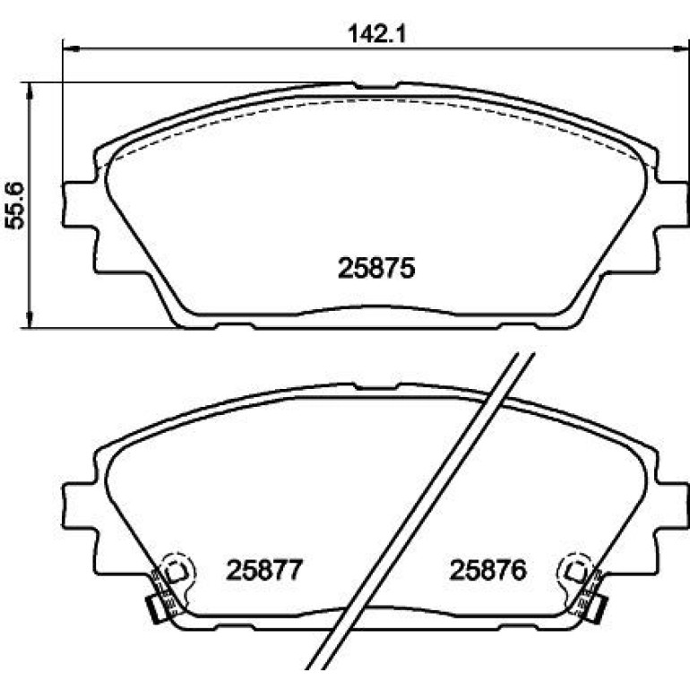 Bremsbelagsatz, Scheibenbremse 8DB 355 021-421 Bremsbelagsatz, Scheibenbremse 8DB 355 021-421