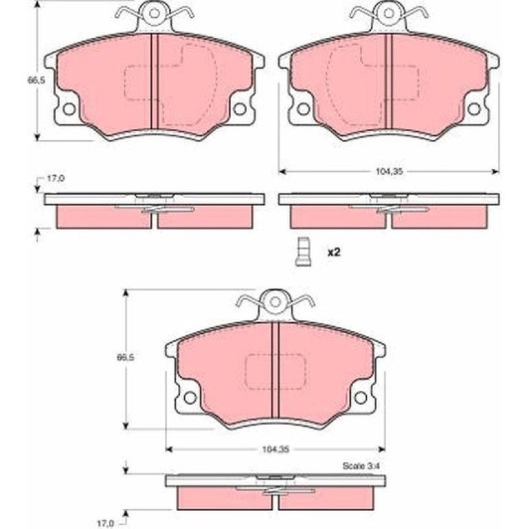 Bremsbelagsatz, Scheibenbremse GDB1223 Bremsbelagsatz, Scheibenbremse GDB1223