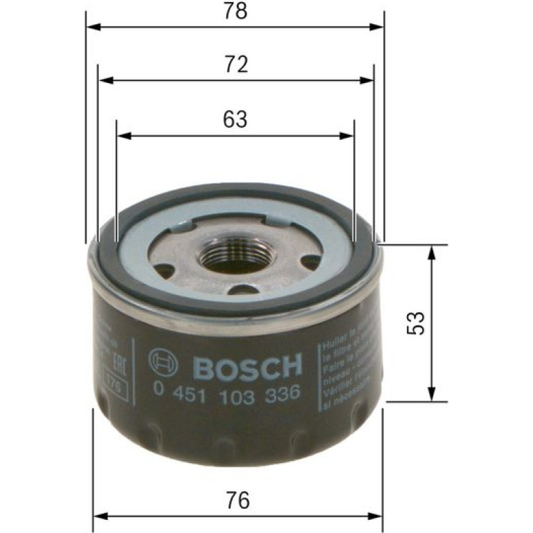 BOSCH 0 451 103 336 Ölfilter BOSCH 0 451 103 336 Ölfilter
