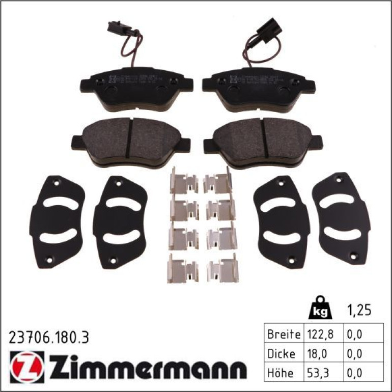Bremsbelagsatz, Scheibenbremse 23706.180.3 Bremsbelagsatz, Scheibenbremse 23706.180.3