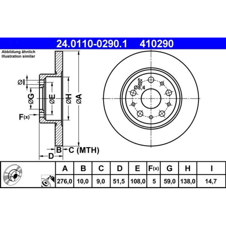 Bremsscheibe 24.0110-0290.1