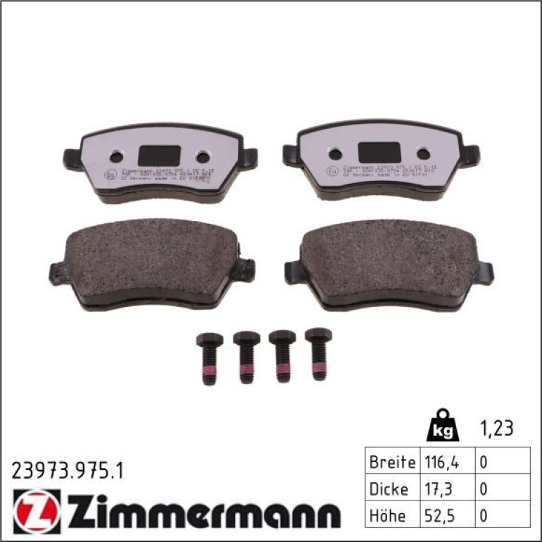 Bremsbelagsatz, Scheibenbremse 23973.975.1