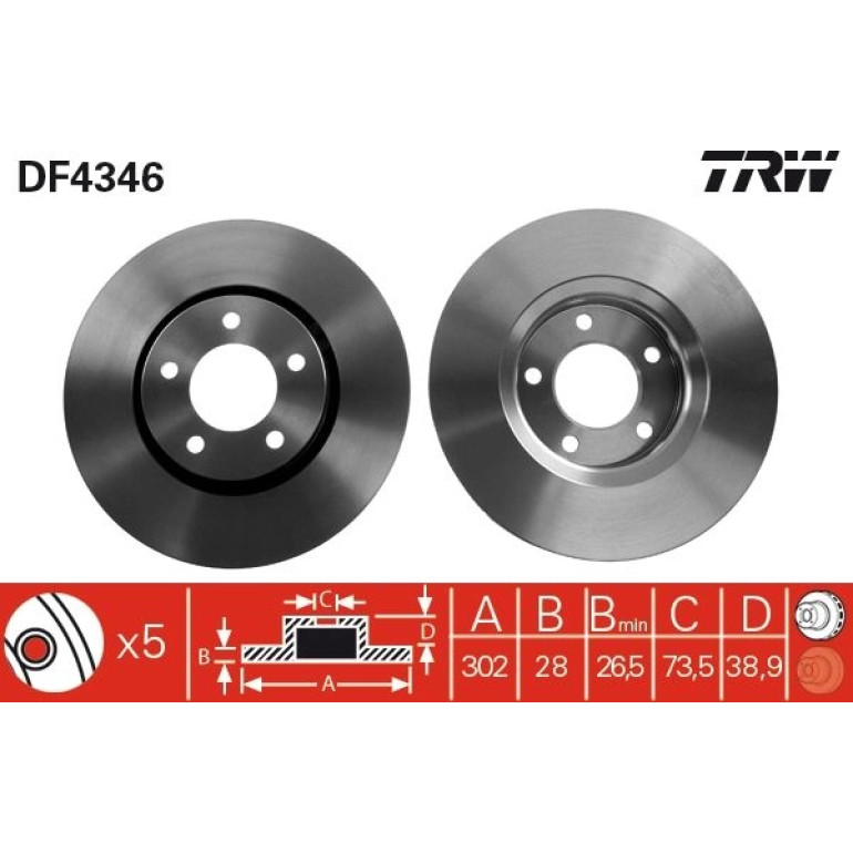 Bremsscheibe DF4346 Bremsscheibe DF4346