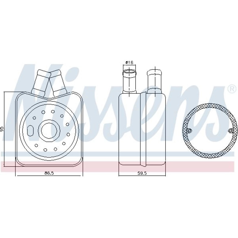 Ölkühler, Motoröl 90608 Ölkühler, Motoröl 90608