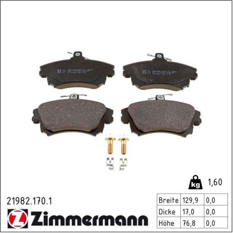 Bremsbelagsatz, Scheibenbremse 21982.170.1 Bremsbelagsatz, Scheibenbremse 21982.170.1