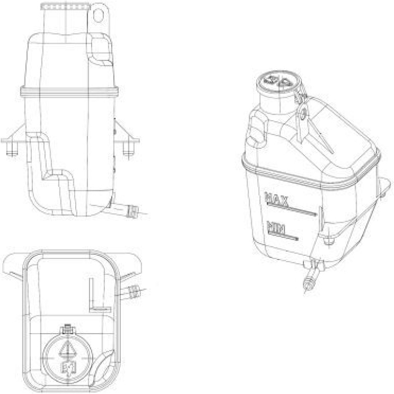 Ausgleichsbehälter, Kühlmittel 454040 Ausgleichsbehälter, Kühlmittel 454040