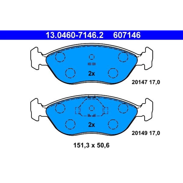 Bremsbelagsatz, Scheibenbremse 13.0460-7146.2 Bremsbelagsatz, Scheibenbremse 13.0460-7146.2