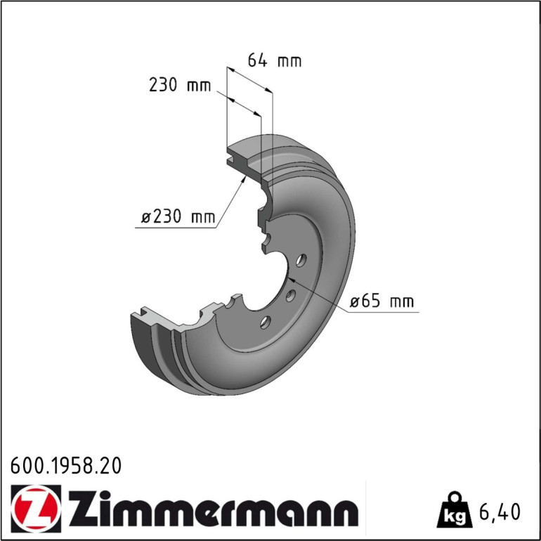 Bremstrommel 600.1958.20 Bremstrommel 600.1958.20