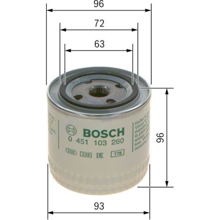 BOSCH 0 451 103 260 Ölfilter BOSCH 0 451 103 260 Ölfilter
