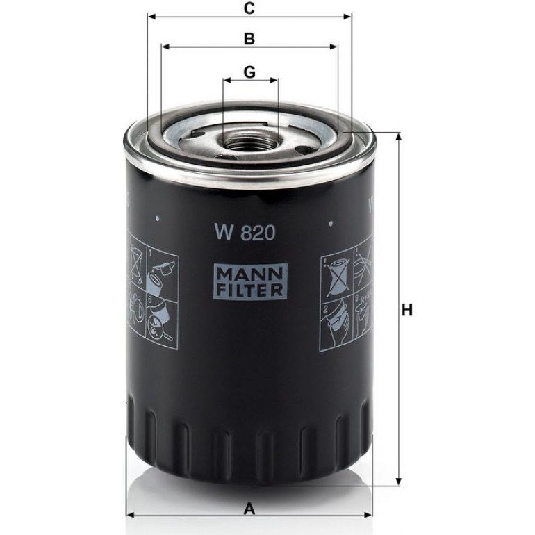 Ölfilter W 820 Ölfilter W 820