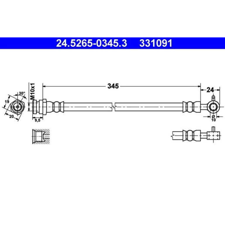 Bremsschlauch 24.5265-0345.3