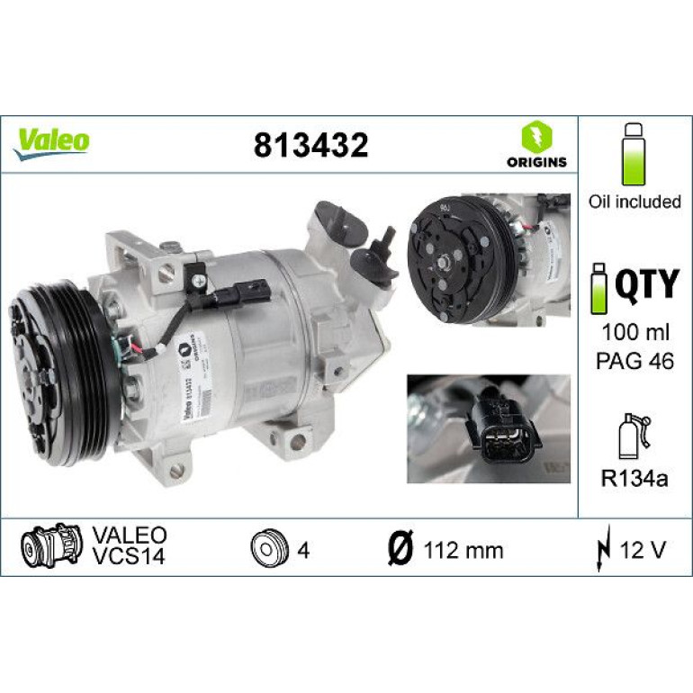 Kompressor, Klimaanlage 813432 Kompressor, Klimaanlage 813432