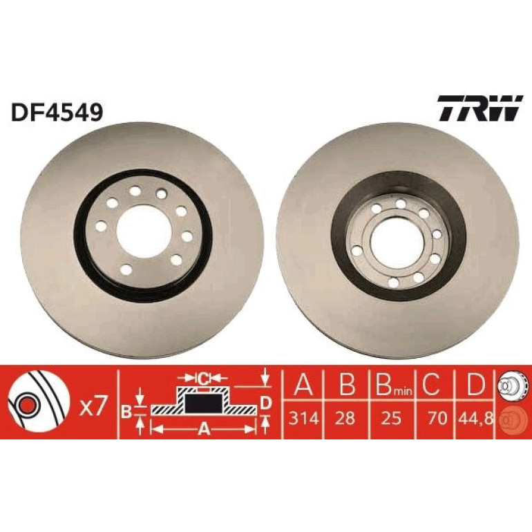 Bremsscheibe DF4549