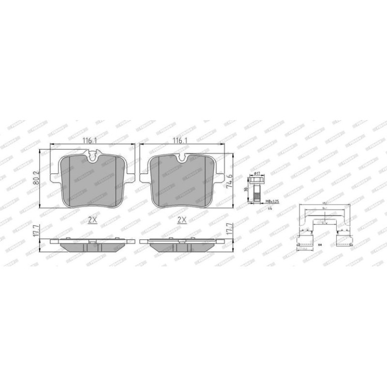 Bremsbelagsatz, Scheibenbremse FDB5302 Bremsbelagsatz, Scheibenbremse FDB5302