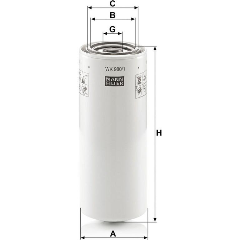 Kraftstofffilter WK 980/1 Kraftstofffilter WK 980/1