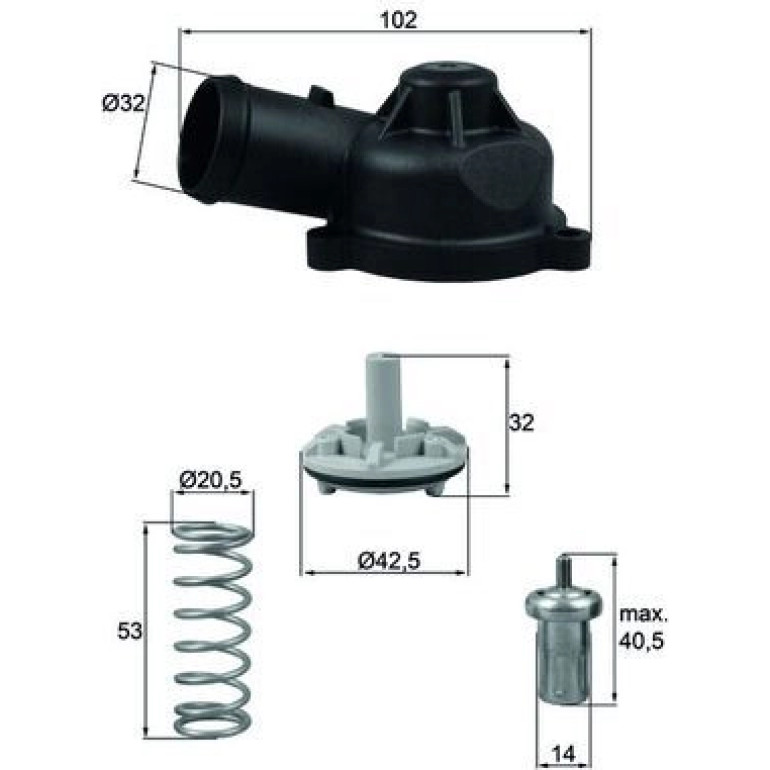 Thermostat, Kühlmittel TI 244 83D Thermostat, Kühlmittel TI 244 83D