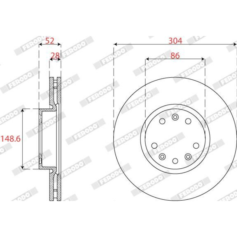 Bremsscheibe DDF2782C