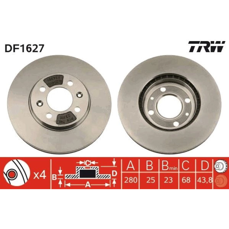 Bremsscheibe DF1627 Bremsscheibe DF1627