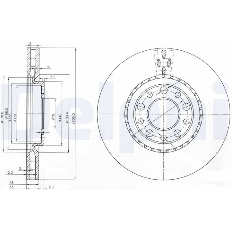 Bremsscheibe BG3951 Bremsscheibe BG3951
