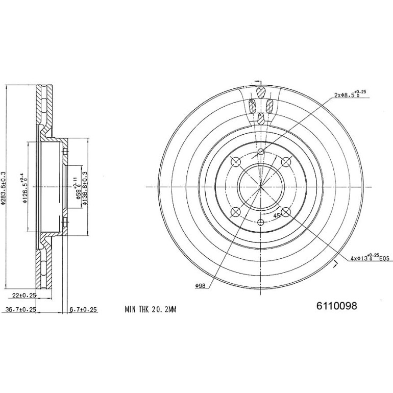 Bremsscheibe 6110098