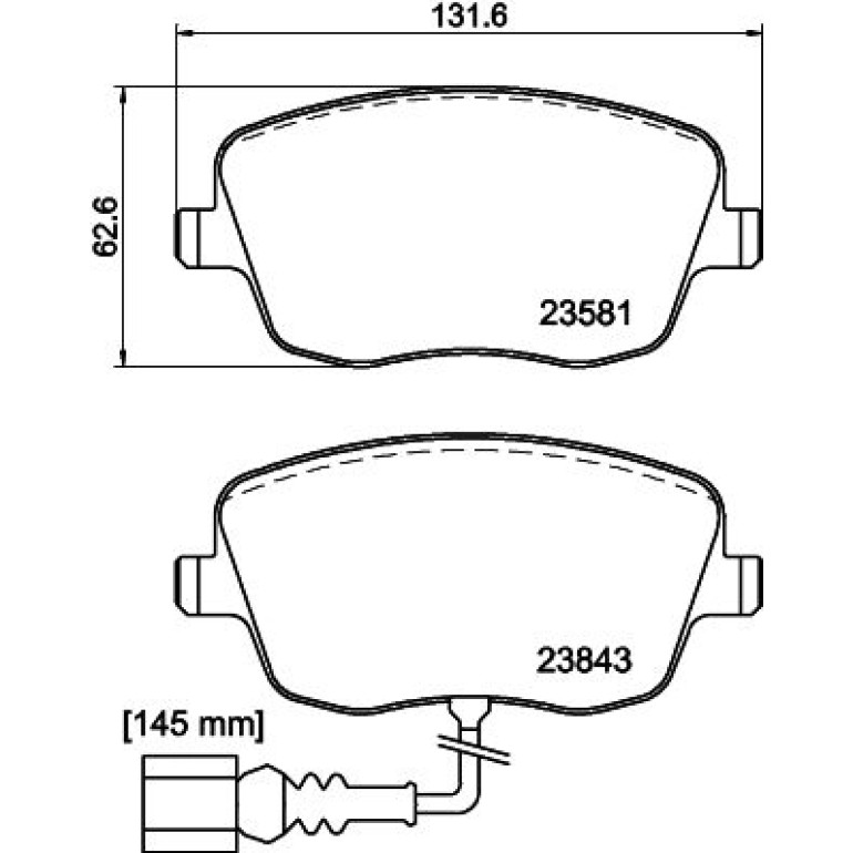 Bremsbelagsatz, Scheibenbremse 8DB 355 018-811