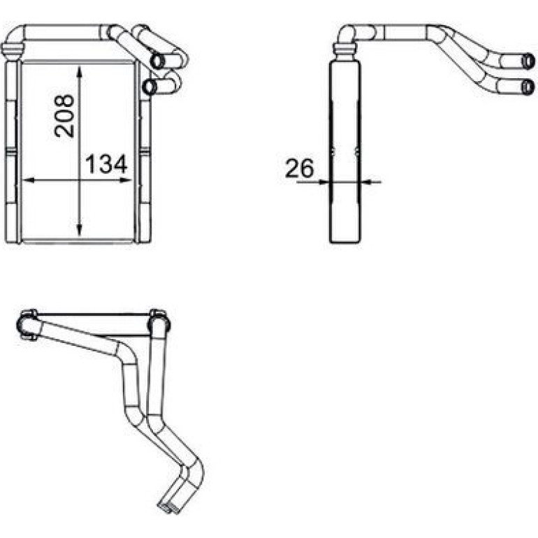 Wärmetauscher, Innenraumheizung AH 273 000S Wärmetauscher, Innenraumheizung AH 273 000S