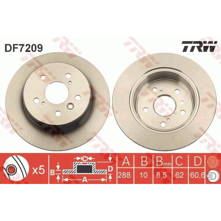 Bremsscheibe DF7209 Bremsscheibe DF7209